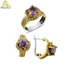 Gümüş Otantik Taşlı Set